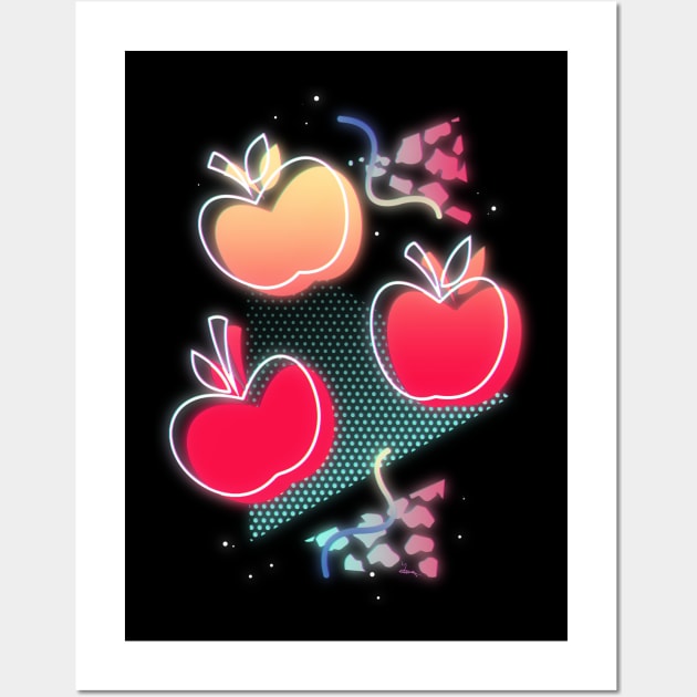 Synthwave Applejack Cutie Mark Wall Art by Ilona's Store